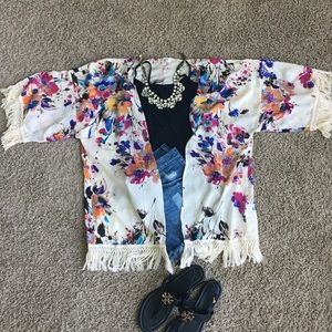 Beautiful flower cover up